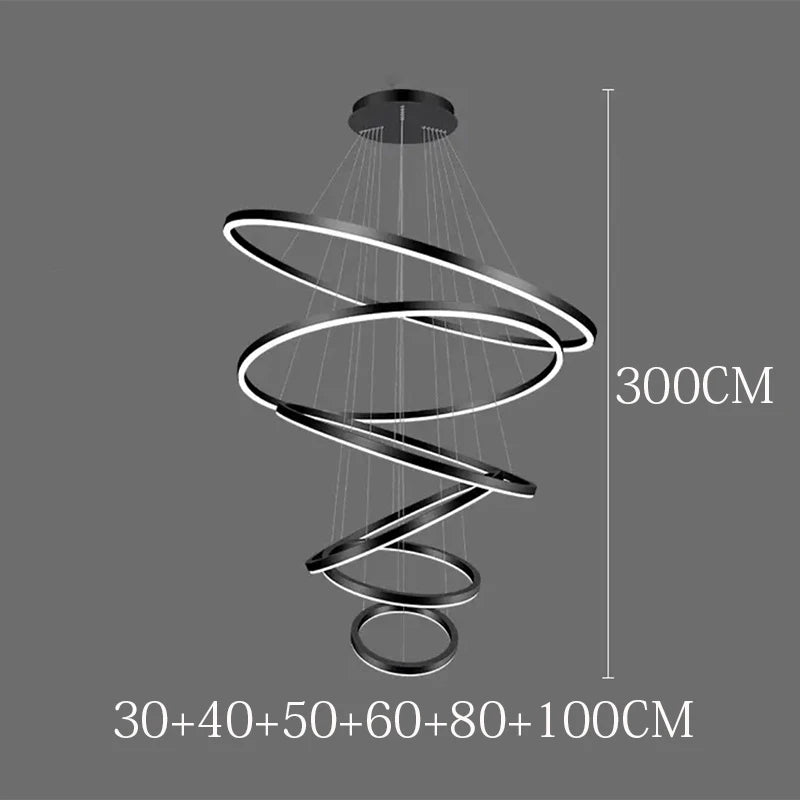 Nordic Home Decoration, Stair Chandelier, Living Room and Dining Room Pendant Lights, Ceiling Light, Indoor Lighting