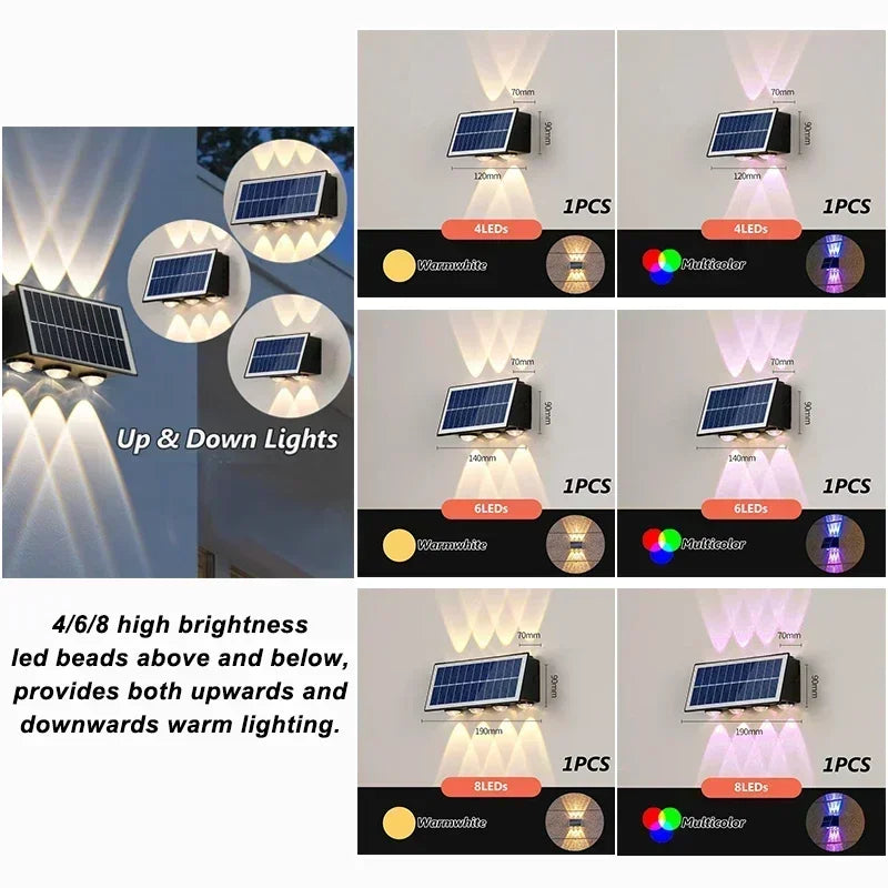 Solar Up and Down Fence Light