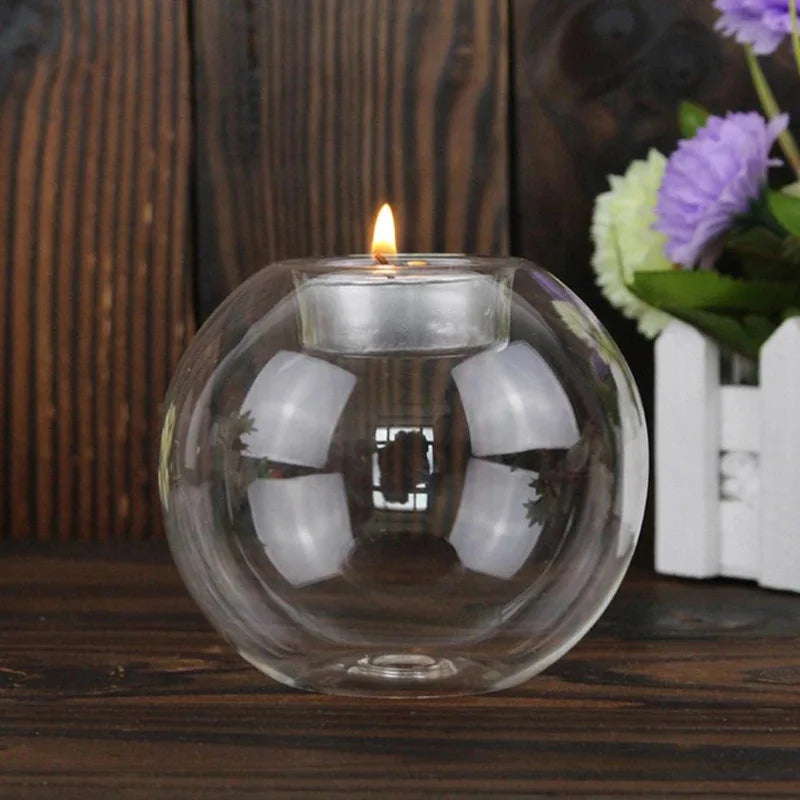 Round Glass Tealight Holder