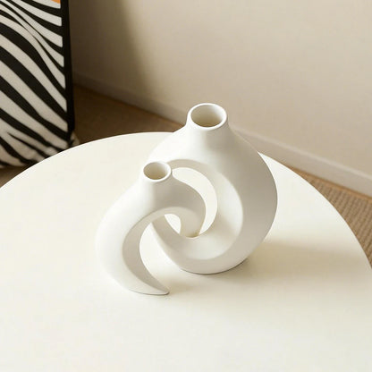 Hollow Ceramic Vase Set of 2 – vase photo 5