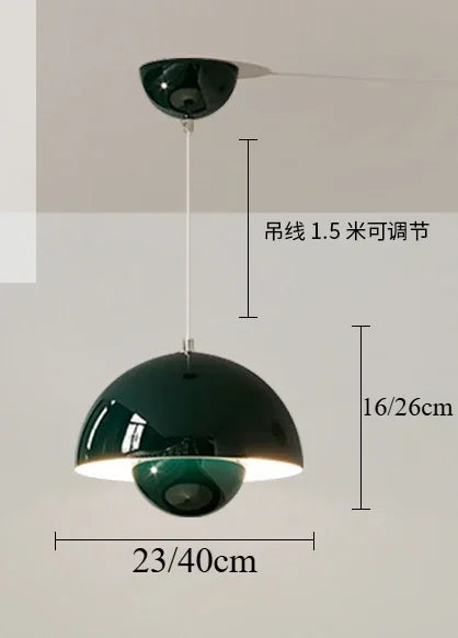 Nordic Led Color Chandelier Macaron Danish Mushroom Hanging Lights Restaurant Kitchen Pendant Lamp Home Luminaire LED Lighting