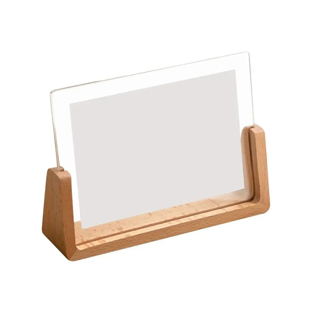 Acrylic U Shape Wood Photo Frame – 12.7 x 17.8cm, Oak Landscape