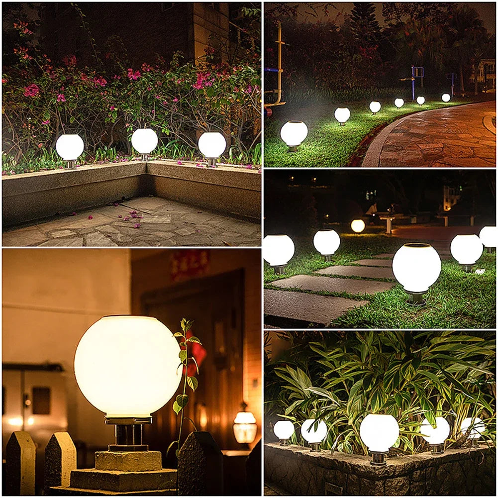Solar Globe Pillar Light