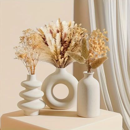 White Ceramic Vase Set of 3 – vase photo 5