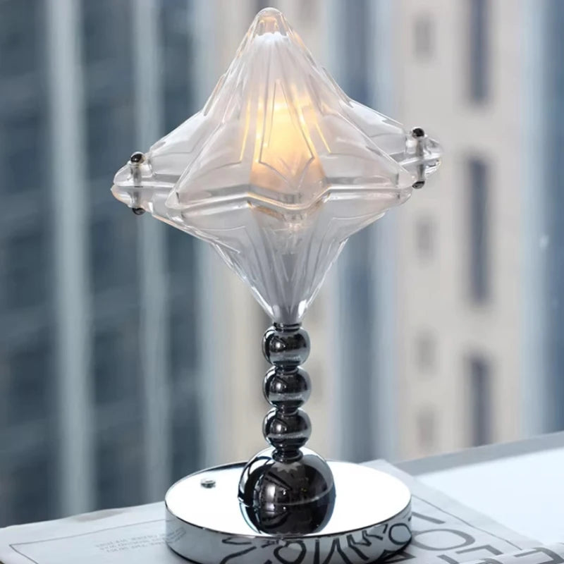 Nordic Luxury Art Iron Glass Star LED Decoration Table Lamp Desk Light For Living Room Bedroom Study Lighting Fixtures