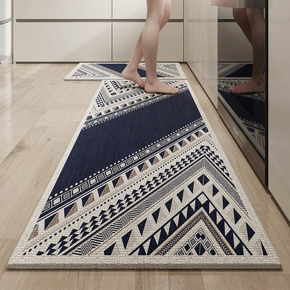 Kitchen Runner Mat in Herring Navy