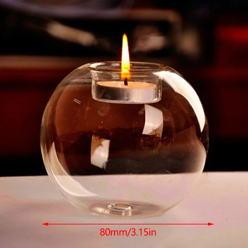 Round Glass Tealight Holder
