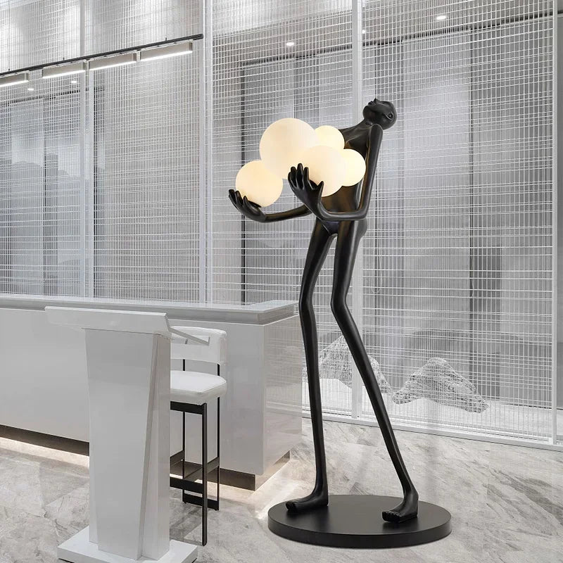 Humanoid Floor Lamp Sculpture Design Exhibition Hall Decoration Living Room Lobby Hall Lamp Styling Lamp Halloween BedroomLamp