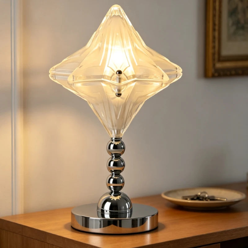 Nordic Luxury Art Iron Glass Star LED Decoration Table Lamp Desk Light For Living Room Bedroom Study Lighting Fixtures
