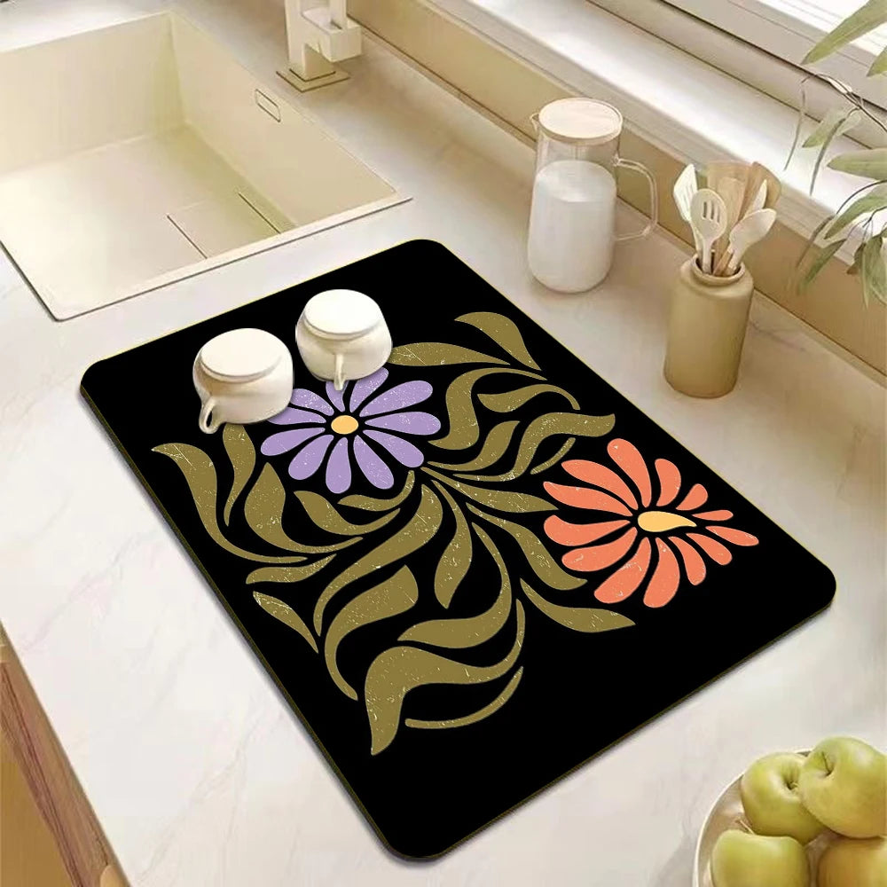 Printed Dish Drying Mat
