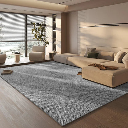 Bordered Area Rug in Ash Grey