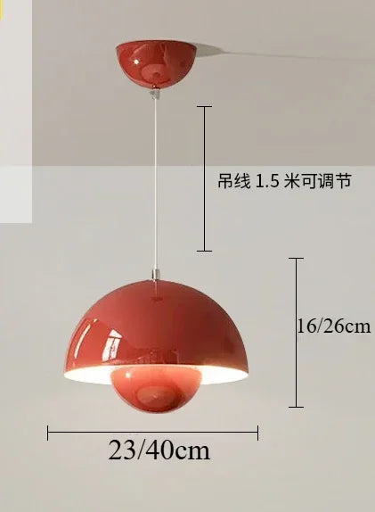 Nordic Led Color Chandelier Macaron Danish Mushroom Hanging Lights Restaurant Kitchen Pendant Lamp Home Luminaire LED Lighting