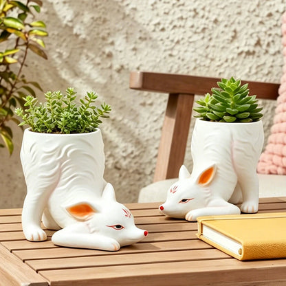 Fox Tail Ceramic Planter Pot – planter photo 4