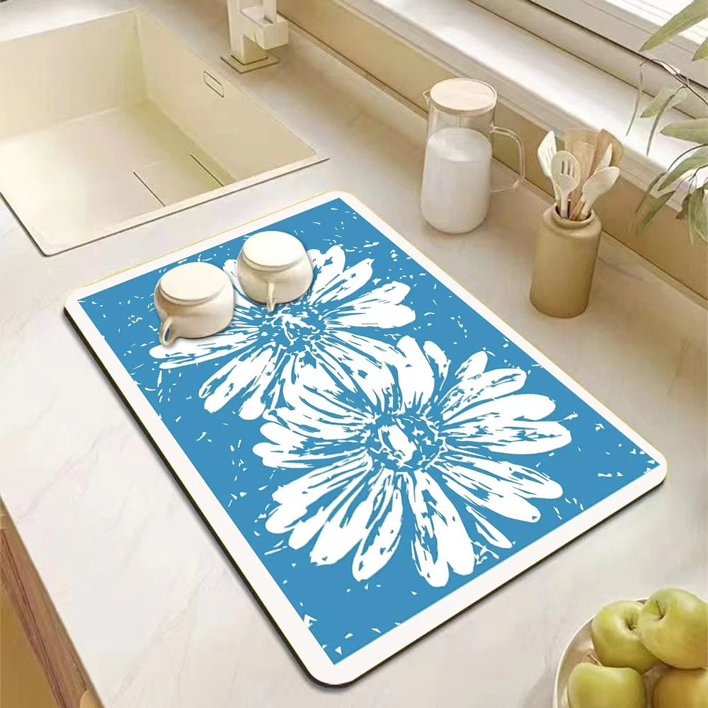 Printed Dish Drying Mat