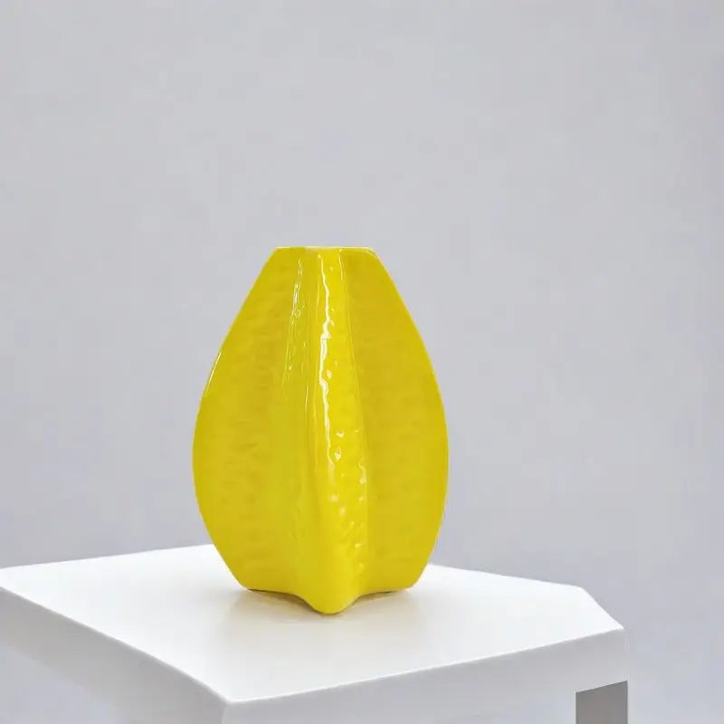 Lemon Ceramic Vase Nordic Ins Feng Shui Cultivation Flower Vase Home Fresh Desktop Decoration Crafts Home DIY Decor