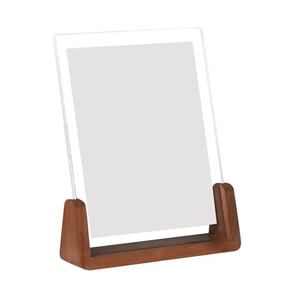 Acrylic U Shape Wood Photo Frame – 12.7 x 17.8cm, Walnut Portrait