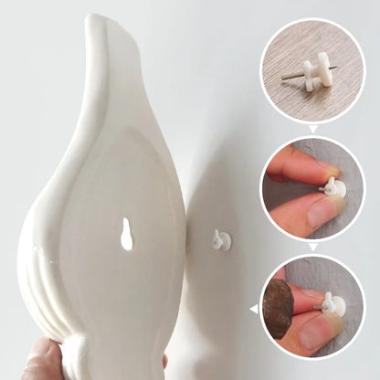 White Ceramic Conch Shell Wall Vase – vase photo 5