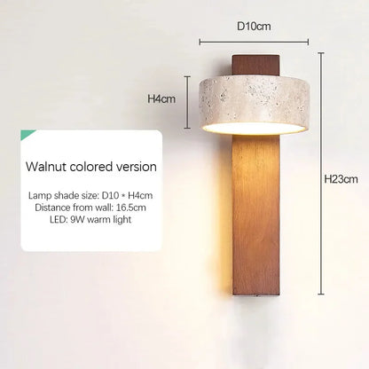 Wabi Sabi Travertine Stone Wall Lamp – wall light photo 6