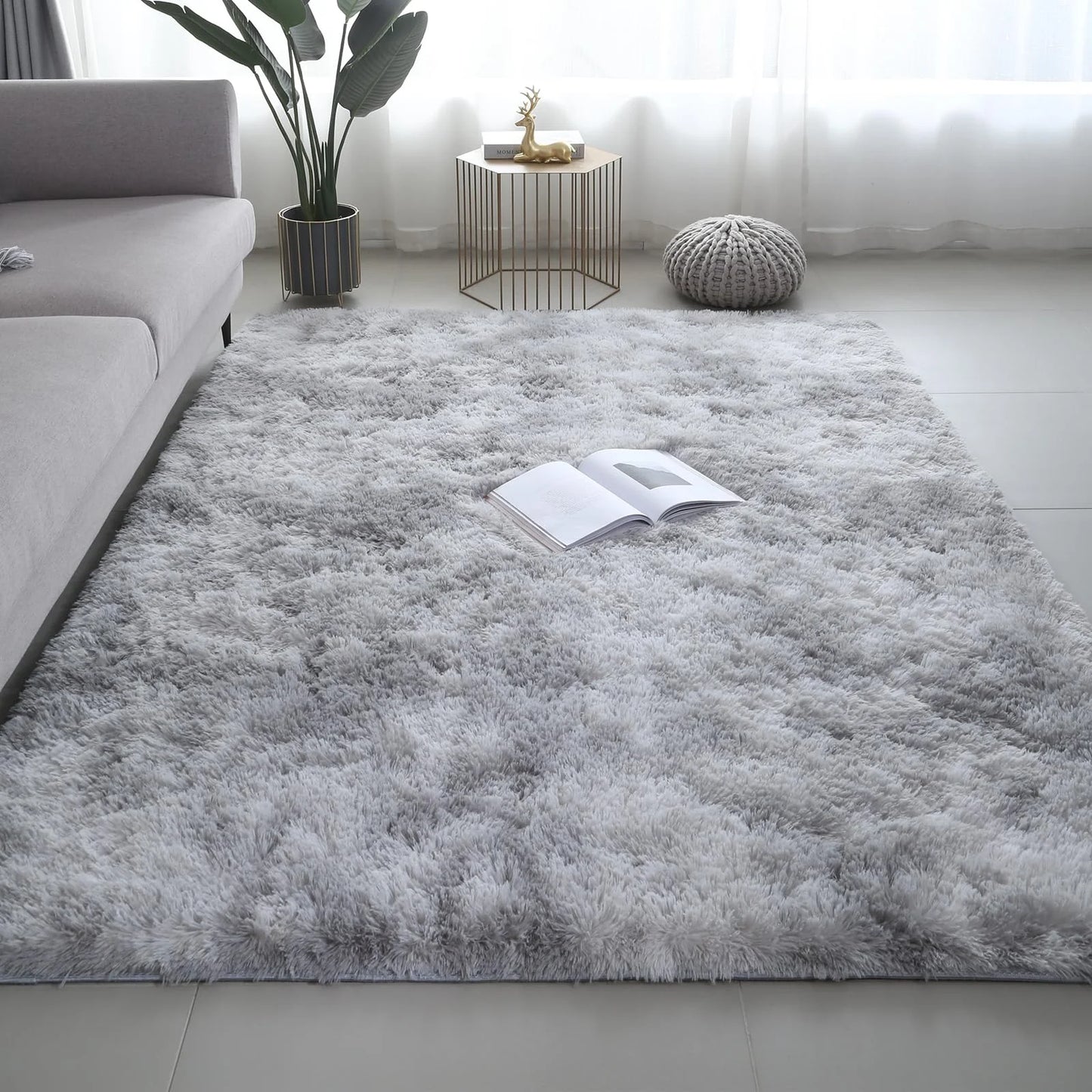 VIKAMA Ultra-Soft Puffy Rug, Bedroom & Living Room Indoor Floor Mat, Nursery Carpet, Children's Girls' Room Home Decor