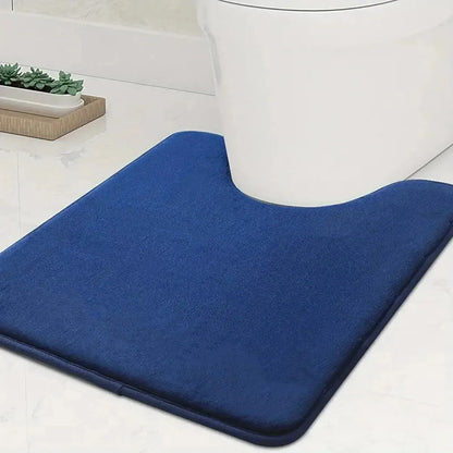 U-Shape Contour Bath Mat – Blue, 50 x 60cm