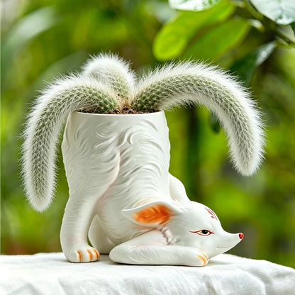 Fox Tail Ceramic Planter Pot – planter photo 2