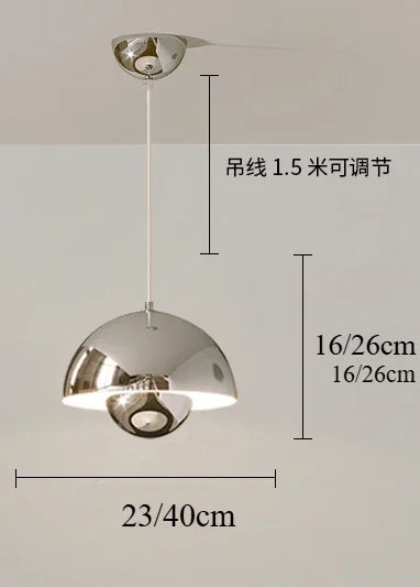 Nordic Led Color Chandelier Macaron Danish Mushroom Hanging Lights Restaurant Kitchen Pendant Lamp Home Luminaire LED Lighting