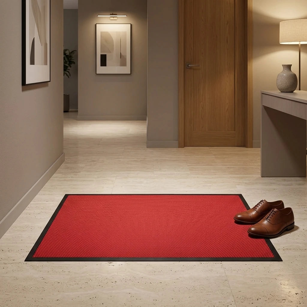 Premium PVC Non Slip Door Mat with Heavy Duty Rubber Backing High Quality Waterproof Dirt Trapper Indoor Outdoor Entryway Rug