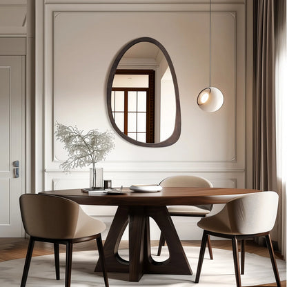 Walnut Irregular & Octagon Wall Mirror – wall mirror photo 3