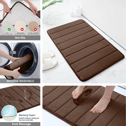 Memory Foam Microfiber Bath Mat Set – bath mat photo 7