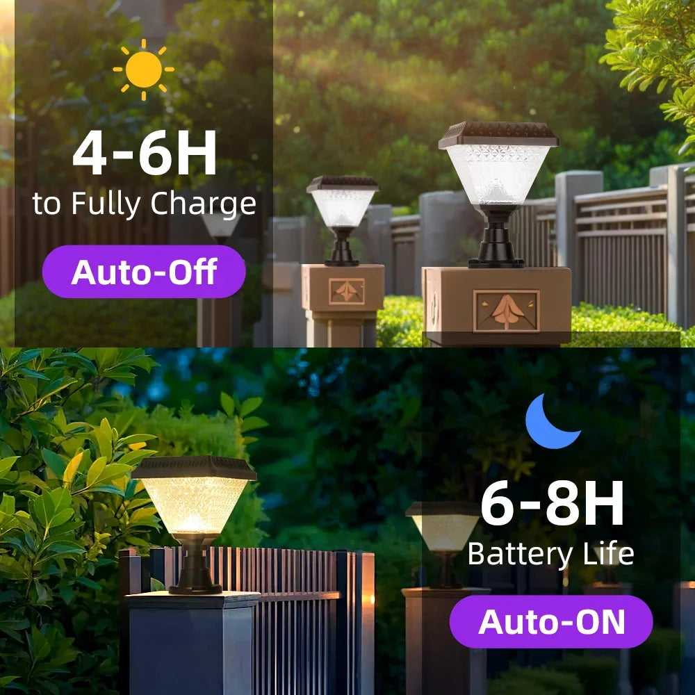 Solar Post Light with Remote