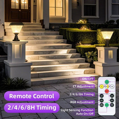 Solar Post Light with Remote