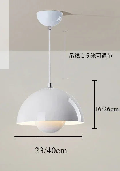 Nordic Led Color Chandelier Macaron Danish Mushroom Hanging Lights Restaurant Kitchen Pendant Lamp Home Luminaire LED Lighting
