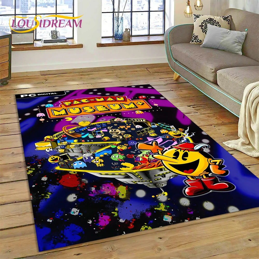 Retro Arcade Print Area Rug