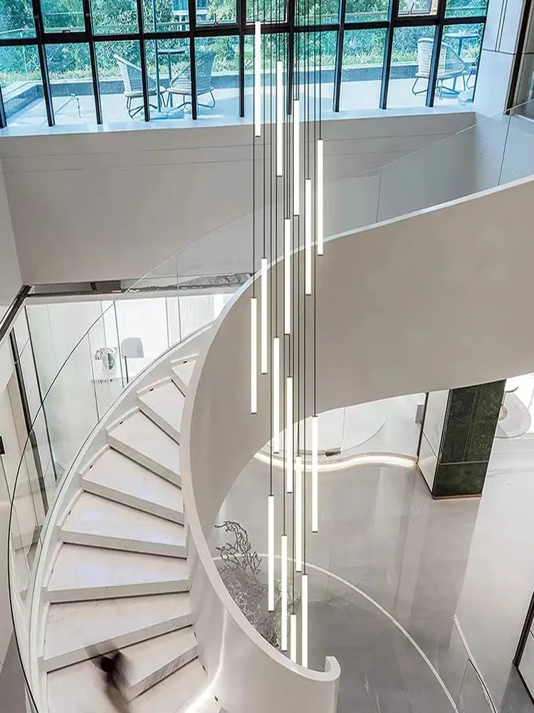 Modern LED Living Room Pendant Lighting Spiral Staircase Indoor Lamp Kitchen Home Decoration Nordic Luxury Ceiling Chandelier
