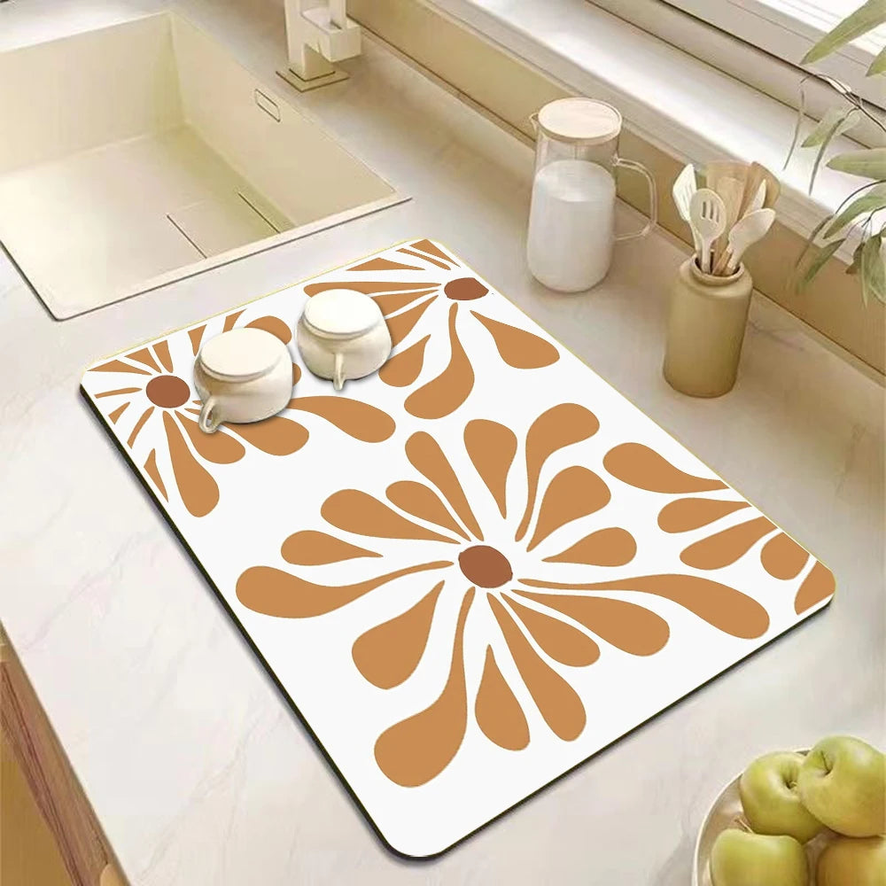 Printed Dish Drying Mat
