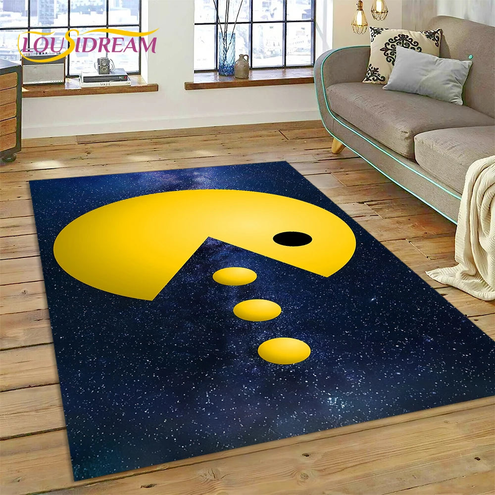 Retro Arcade Print Area Rug