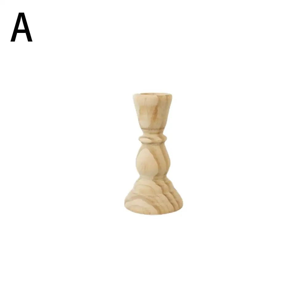 Classic Wood Candlestick