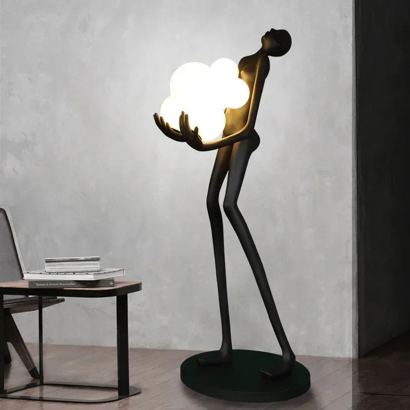 Humanoid Floor Lamp Sculpture Design Exhibition Hall Decoration Living Room Lobby Hall Lamp Styling Lamp Halloween BedroomLamp