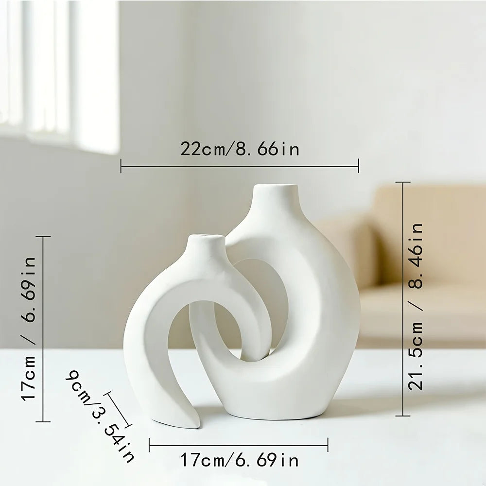 Hollow Ceramic Vase Set of 2 – vase photo 6