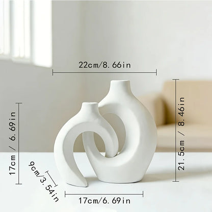 Hollow Ceramic Vase Set of 2 – vase photo 6