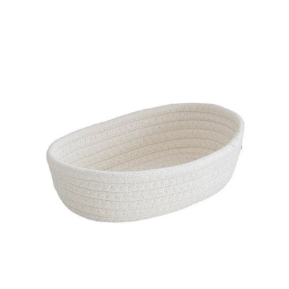 Cotton Rope Storage Basket in White