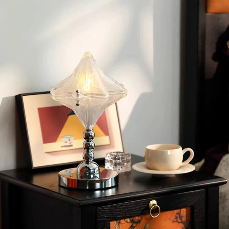 Nordic Luxury Art Iron Glass Star LED Decoration Table Lamp Desk Light For Living Room Bedroom Study Lighting Fixtures