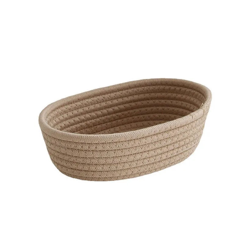 Cotton Rope Storage Basket in Khaki
