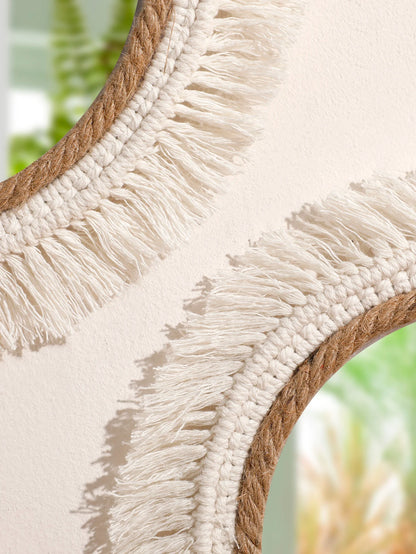 Woven Boho Wall Mirror – wall mirror photo 4