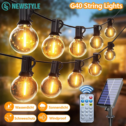 Solar G40 Outdoor String Lights – string lights photo 4