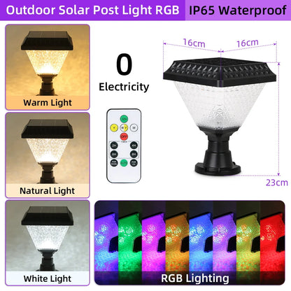 Solar Post Light with Remote