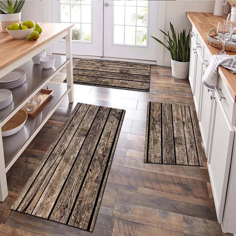 Weathered Plank Floor Mat