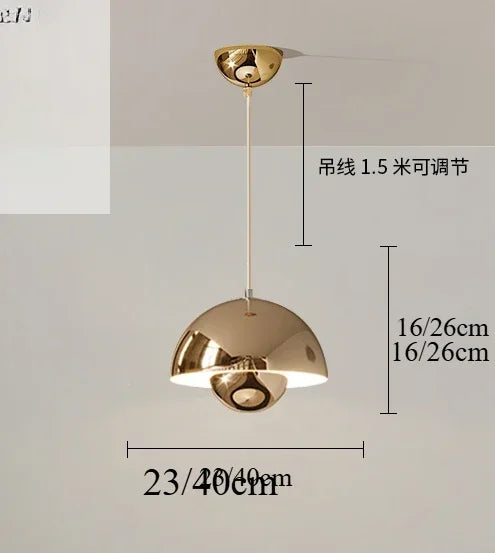 Nordic Led Color Chandelier Macaron Danish Mushroom Hanging Lights Restaurant Kitchen Pendant Lamp Home Luminaire LED Lighting