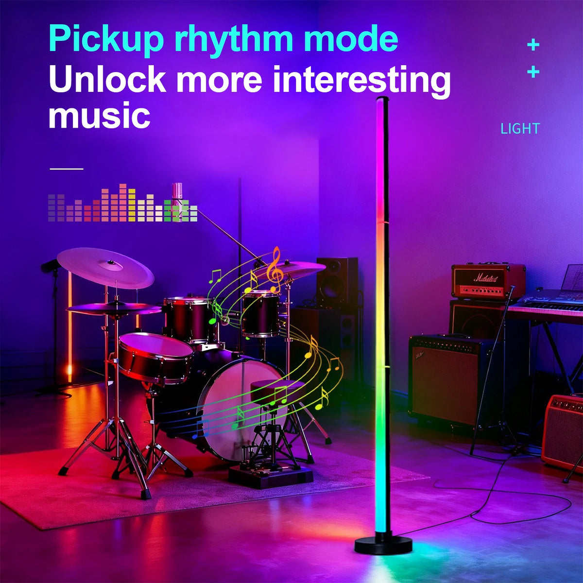 Smart RGBIC Corner Floor Lamp – floor lamp photo 5