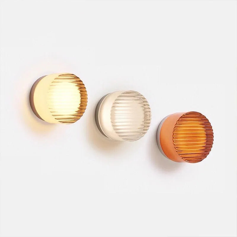 Amber Jelly Sleek LED Wall Sconce, Nordic Smokey Grey Acrylic Wall Lamp,Energy-efficient Decor Light for Corridor Entryway Study